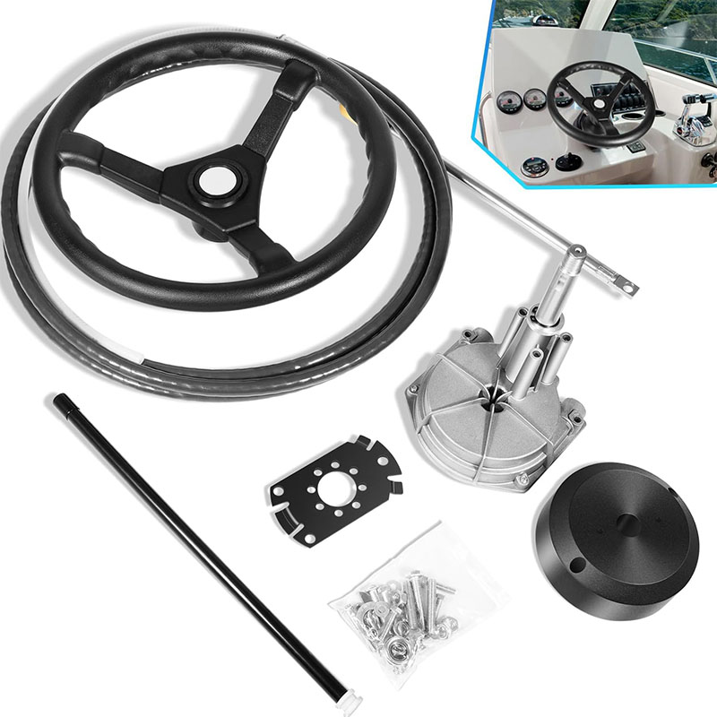 Fishing Boat Steering Wheel - Tekneler Direksiyon Sistemi, 15 Feet Kablo