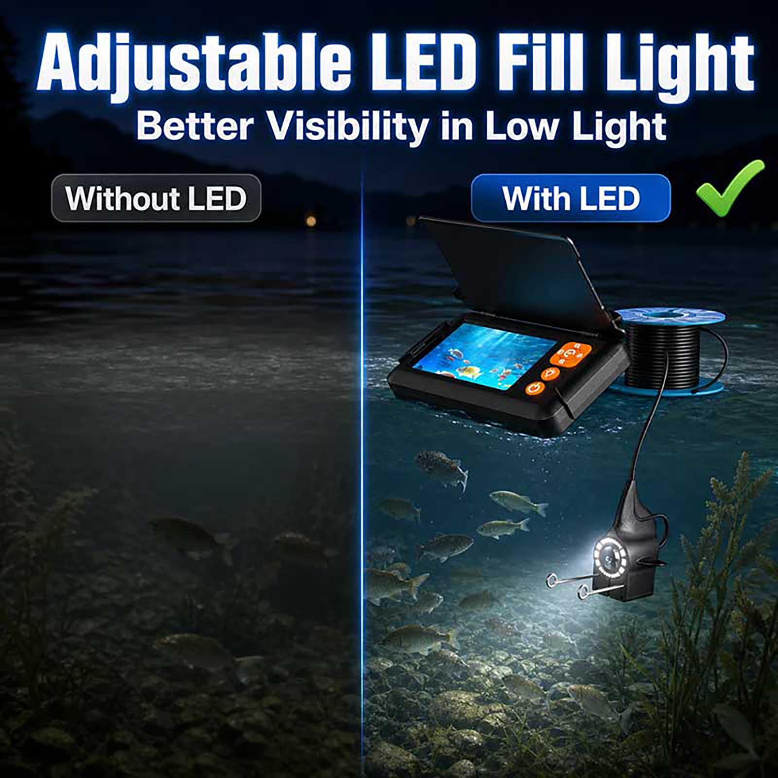 1080P HD Balık Bulucu Sualtı K - Fishing Boat Depth Finder incelemesi ve fiyatı